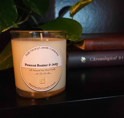 Peanut-Butter & Jelly | 10oz Natural Coconut-Apricot Wax Candle