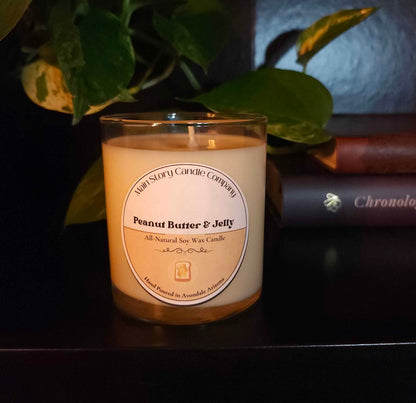 Peanut-Butter & Jelly | 10oz Natural Coconut-Apricot Wax Candle