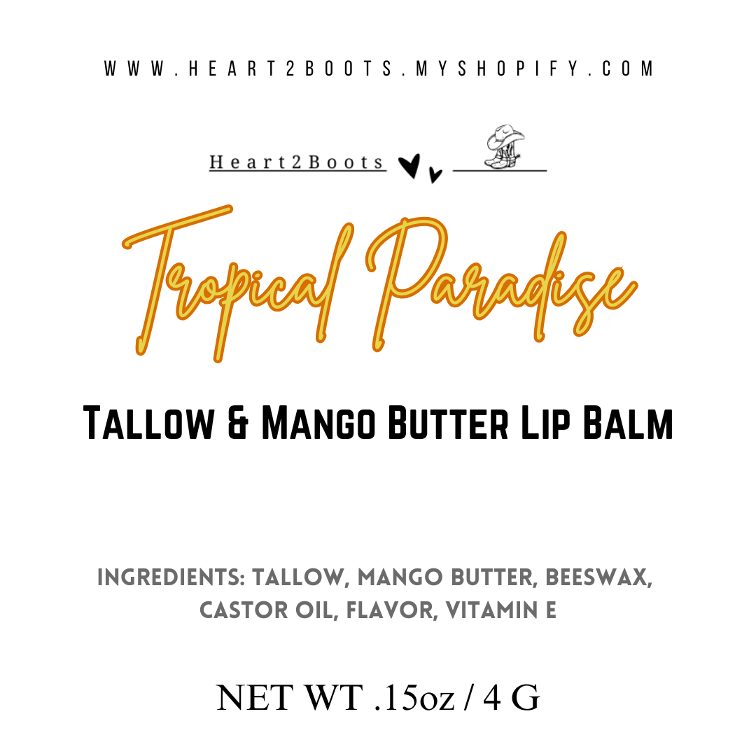 Tallow & Mango Butter Lip Balms
