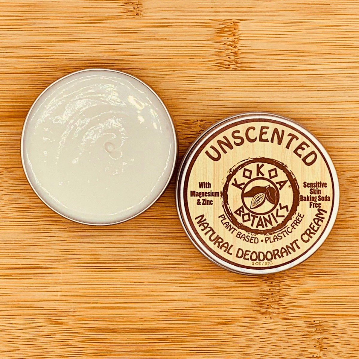 UNSCENTED - Natural Deodorant Cream - Sensitive Skin - Baking Soda-Free 2.75 oz