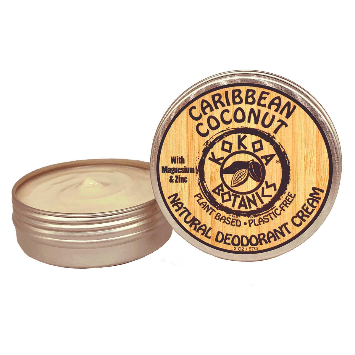 CARIBBEAN COCONUT - Natural Deodorant Cream - Aluminum-Free - 2.75 oz