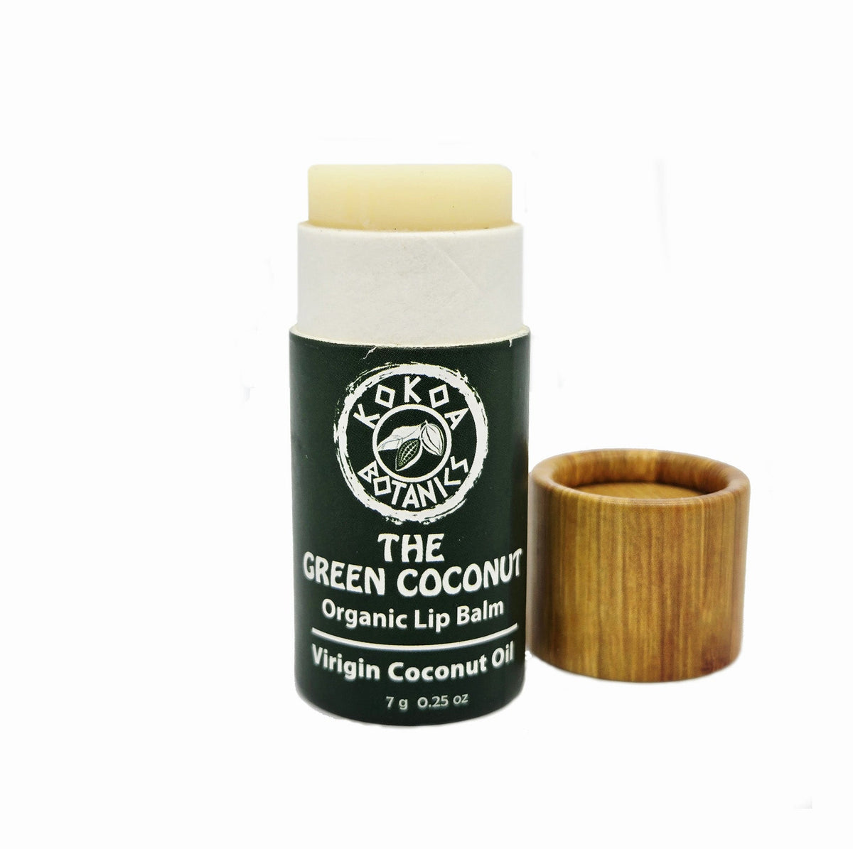 Organic Lip Balm - The Green Coconut - Virgin Coconut Oil .25 oz