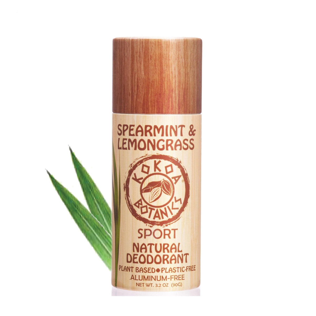 Lemongrass and Spearmint - Natural Deodorant - Sport - Aluminum-Free - Plastic-Free 3.2 oz