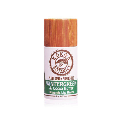 WINTERGREEN - Natural Organic Lip Balm - Plastic-Free .25 oz