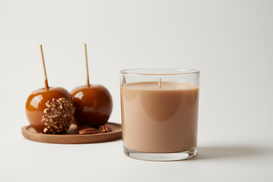 now make a light brown candle with caramel apples