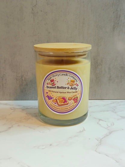 Peanut-Butter & Jelly | 10oz Natural Coconut-Apricot Wax Candle