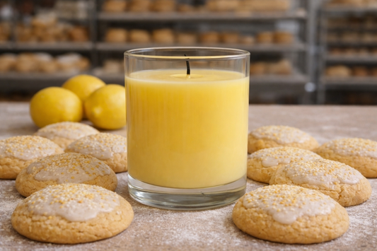 Lemon Poppy-Seed Cookies | 10oz Natural Coconut-Apricot Wax Candle