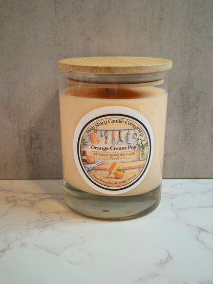 Orange Cream-Pop | 10oz Natural Coconut-Apricot Wax Candle
