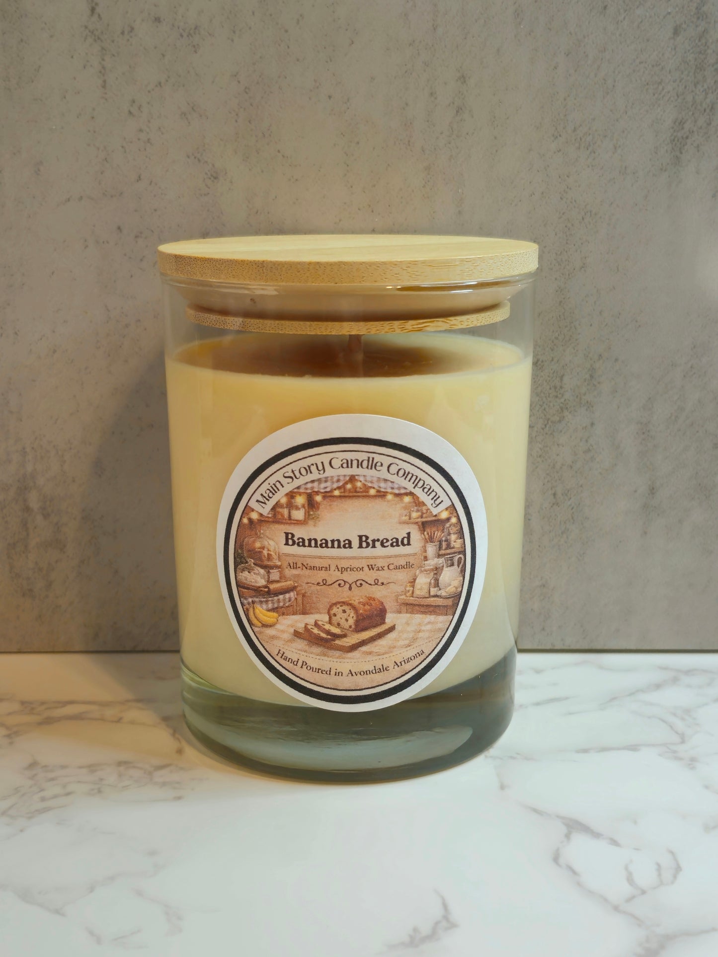 Banana Bread | 10oz Natural Coconut-Apricot Wax Candle