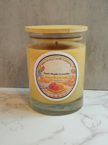 Apple Maple Crumble | 10oz Natural Coconut-Apricot Wax Candle