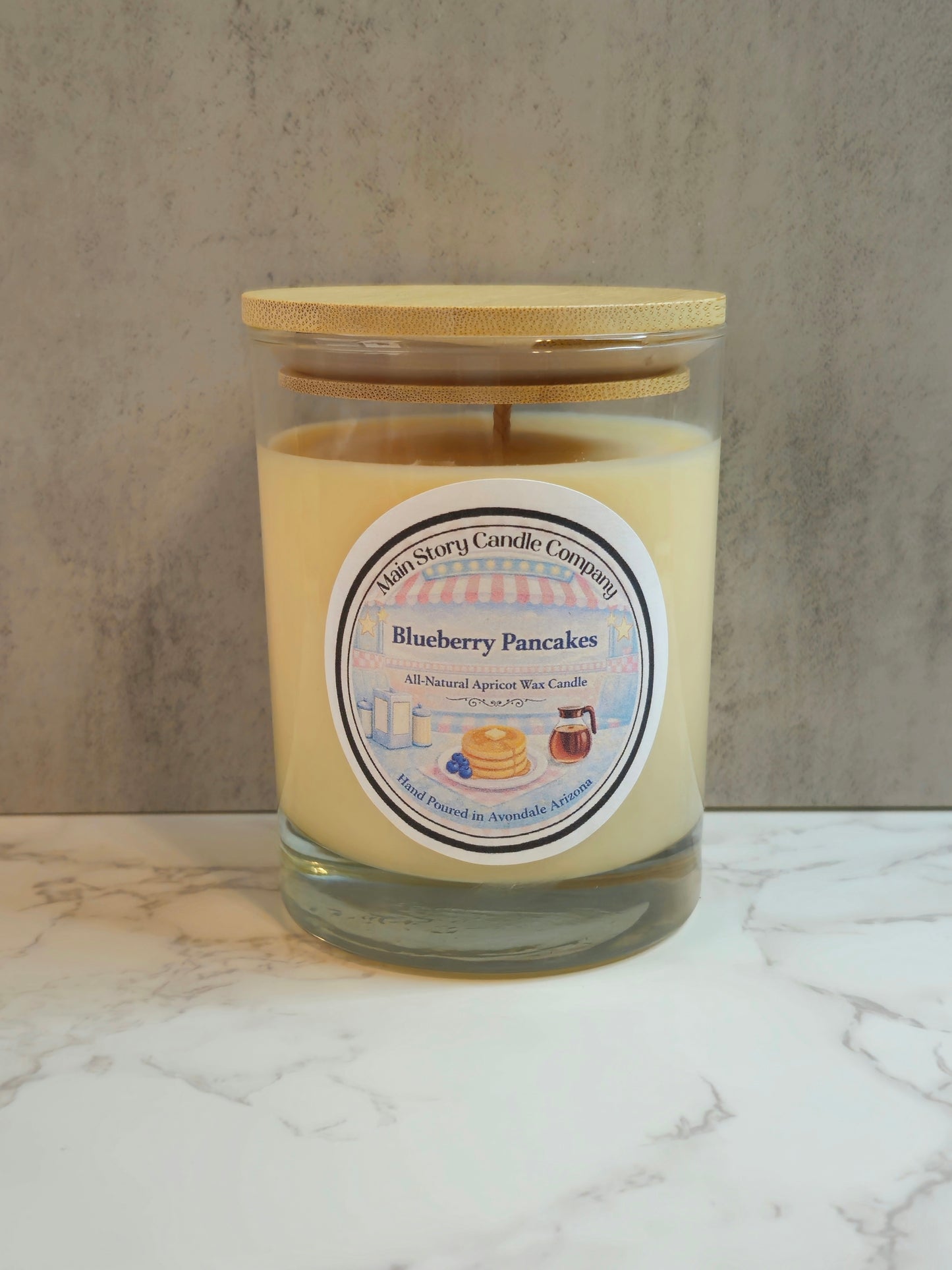 Blueberry Pancakes | 10oz Natural Coconut-Apricot Wax Candle